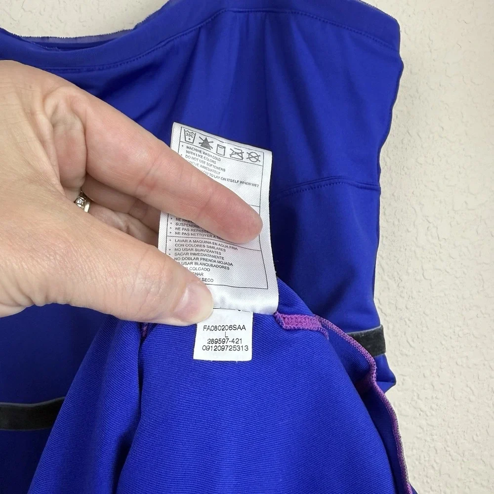Nike Maria Sharapova 2008 Royal‎ Blue Velvet Trim Tennis Dress Sz L Preppy